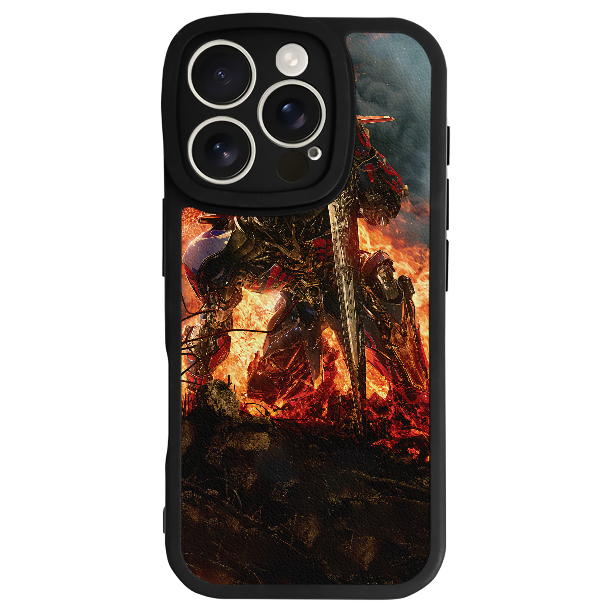 （画像用） Transformers トランスフォーマー 【iPhone 16シリーズ対応】シリコンスマホケース（レザー調） 材質：シリコン